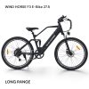 Wind Horse F3 Premium Urban & Trail Electric Bicycle 27.5" - Black