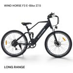 Wind Horse F3 Premium Urban & Trail Electric Bicycle 27.5" - Black