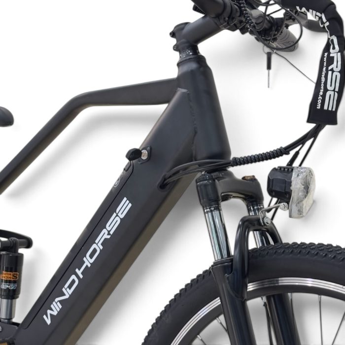 Wind Horse F3 Premium Urban & Trail Electric Bicycle 27.5" - Black - Image 6