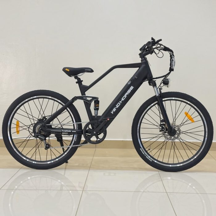 Wind Horse F3 Premium Urban & Trail Electric Bicycle 27.5" - Black - Image 7