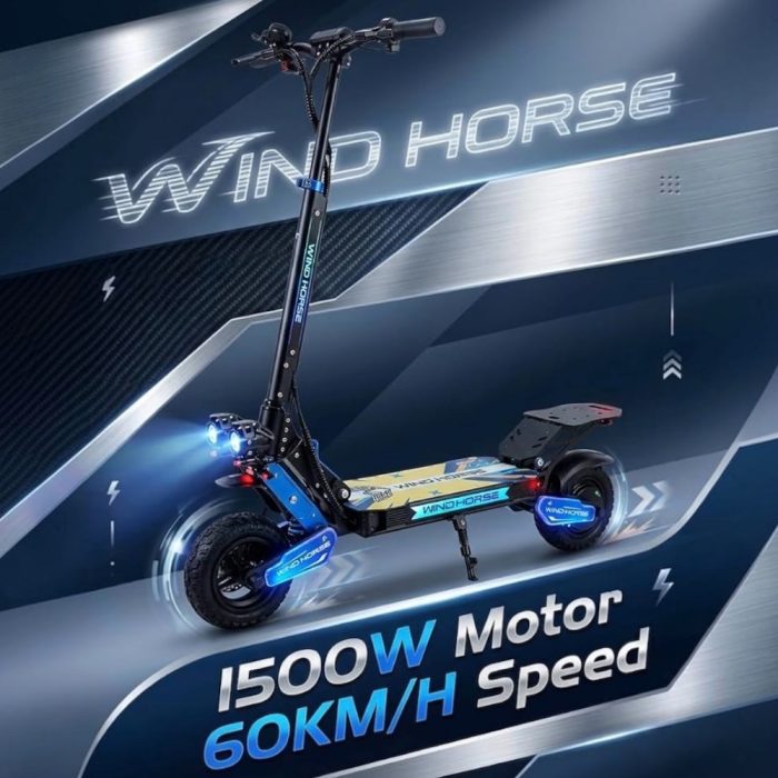 Wind Horse H7 High-Powered Electric Scooter with NFC Key Start - Image 6